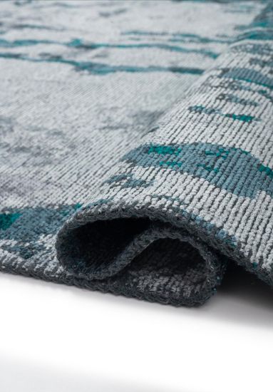 Amity Blue Abstract Living Room Rug