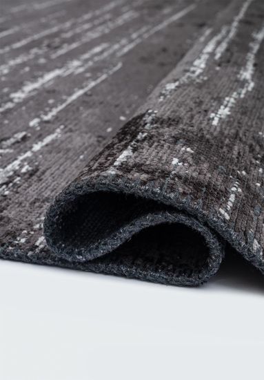 Black & Grey Cascade Abstract Area Rug