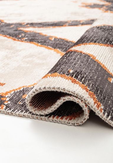Aegis Grey & Brown Abstract Modern Rug