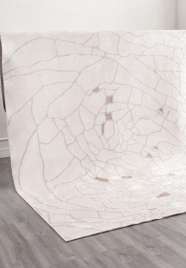 Savor Cream & Grey Abstract Bedroom Rug