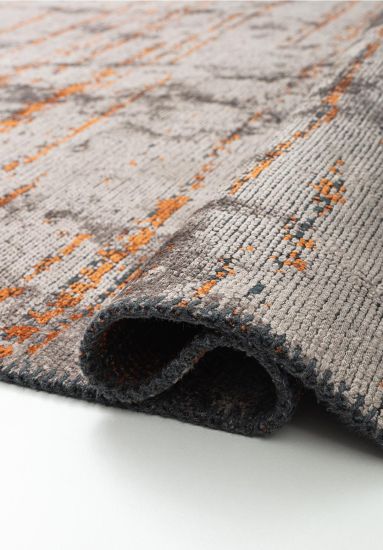 Cascade Grey & Brown Abstract Living Room Rug
