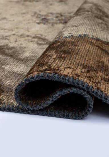Lucency Beige & Brown Abstract Modern Rug