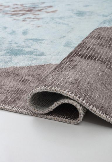 Lucency Blue & Grey Abstract Living Room Rug