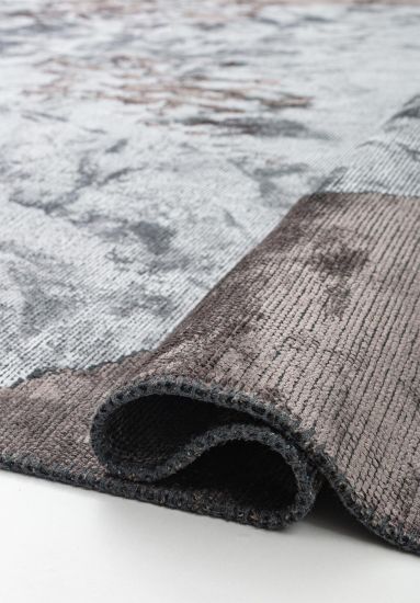 Lucency Blue Grey Abstract Modern Rug