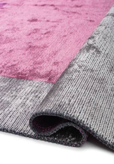 Floreet Grey Pink Geometric Living Room Rug