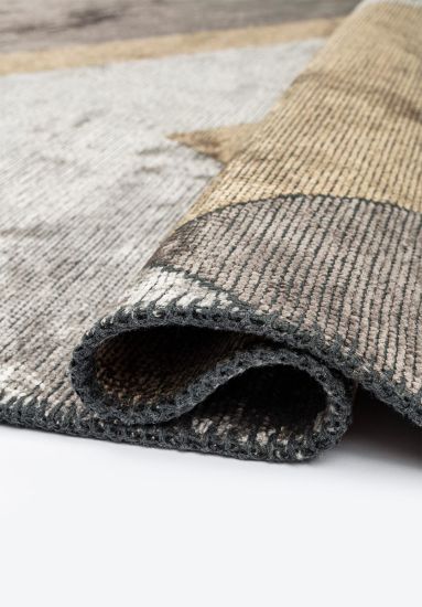 Florat Grey & Beige Geometric Modern Rug