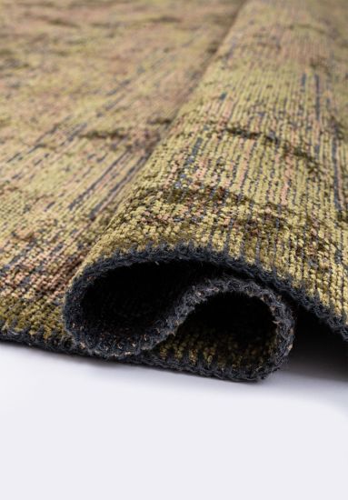 Cresta Green & Brown Abstract Living Room Rug