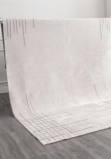 Fiesta Cream & Beige Abstract Bedroom Rug