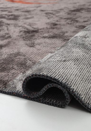 Fieesta Brown Abstract Modern Rug