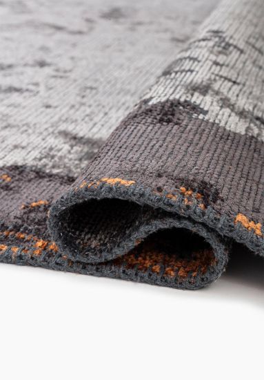 Frieda Grey Abstract Living Room Rug