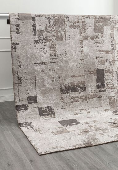 Flitch Grey & Brown Abstract Area Rug