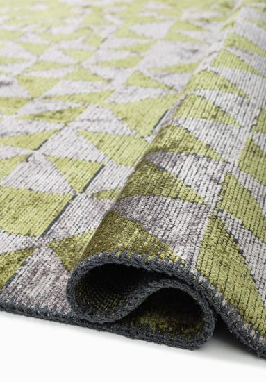 Green & Grey Tempest Distressed Area Rug