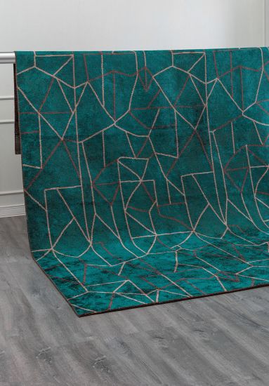Soothe Green Grey Abstract Living Room Rug