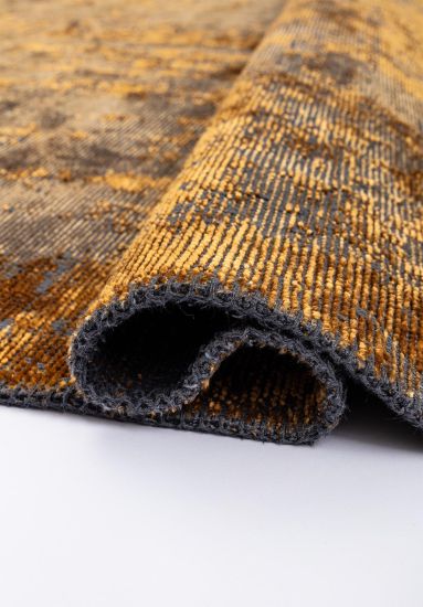 Embellish Yellow & Brown Abstract Modern Rug
