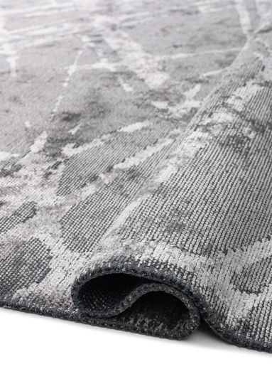 Synergy Grey & Cream Abstract Living Room Rug