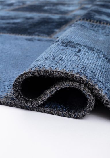 Fern Blue & Grey Geometric Indoor Rug