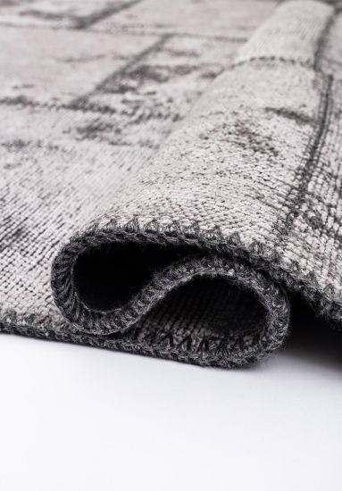 Fern Grey Geometric Living Room Rug