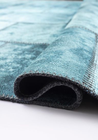 Fern Blue & Grey Geometric Modern Rug