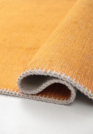 Yellow Fresco Plain Living Room Area Rug