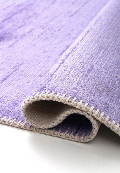 Plain Purple Fresco Modern Rug