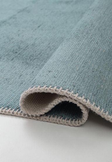 Fresco Blue Plain Area Rug