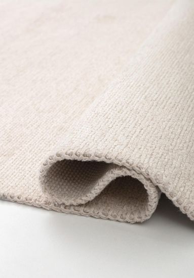 Fresco Cream Plain Bedroom Rug