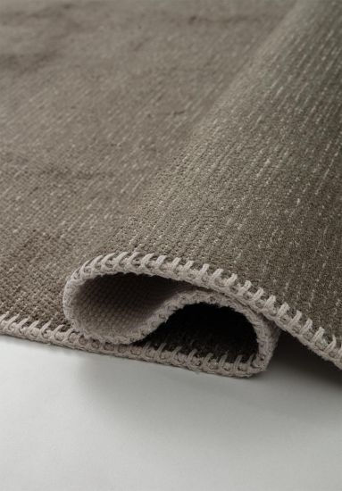 Plain Brown Fresco Modern Rug