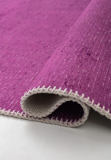 Fresco Violet Plain Modern Rug