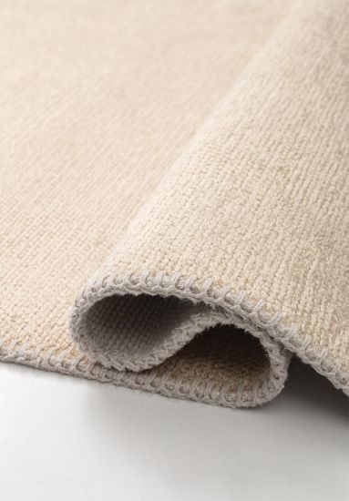 Cream Plain Fresco Modern Rug