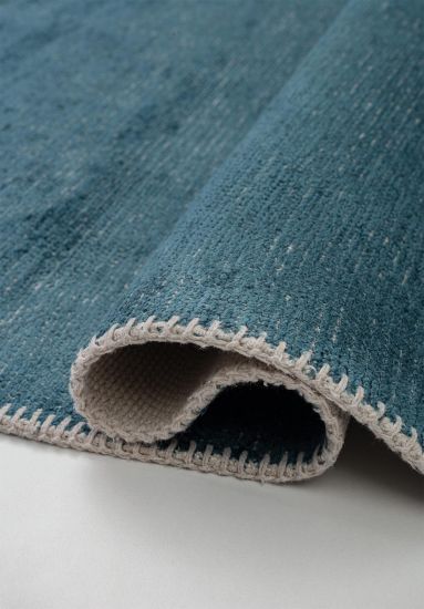 Blue Fresco Plain Modern Rug