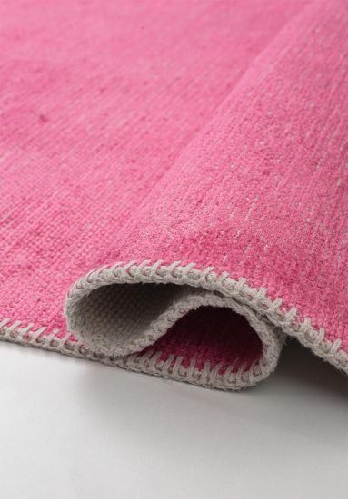 Modern Pink Plain Fresco Rug