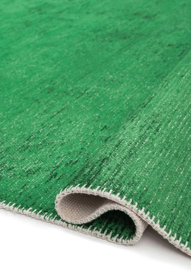 Green Fresco Plain Living Room Rug