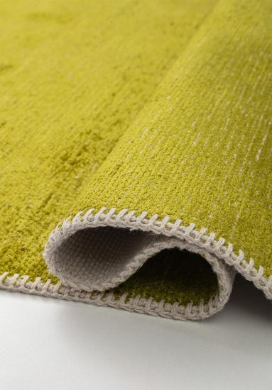 Fresco Green Plain Indoor Rug