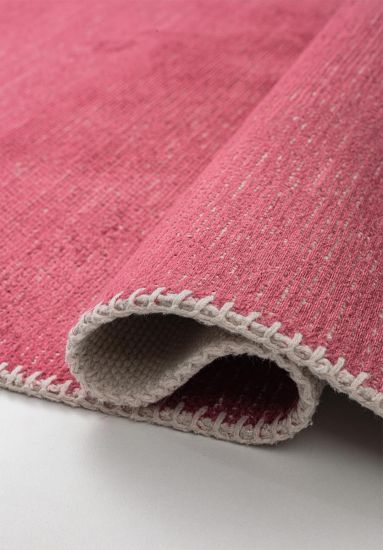 Modern Red Fresco Plain Area Rug