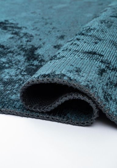 Fairytale Abstract Blue Dining Room Rug