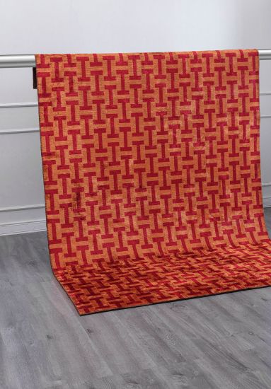 Fjord Red & Orange Geometric Modern Rug