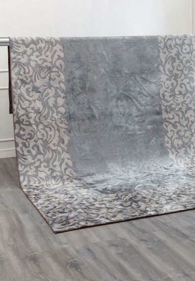 Ford Grey Bordered Living Room Rug