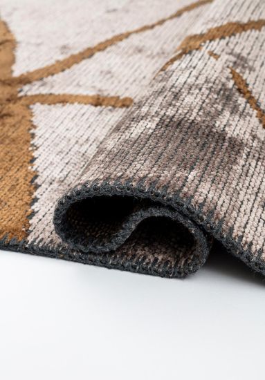 Geometric Brown Verdura Dining Room Rug