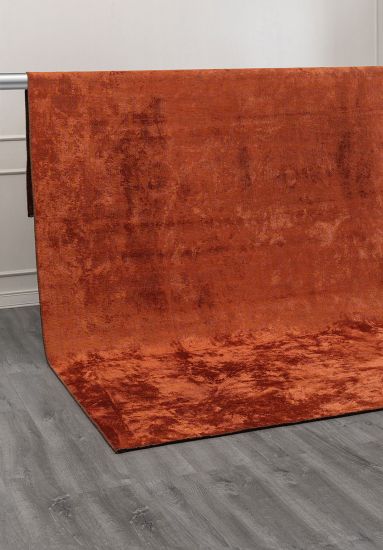 Elantro Orange Abstract Living Room Rug