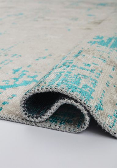 Essence Grey & Blue Abstract Living Room Rug