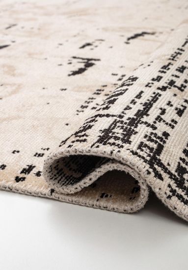 Essence Cream & Beige Abstract Area Rug