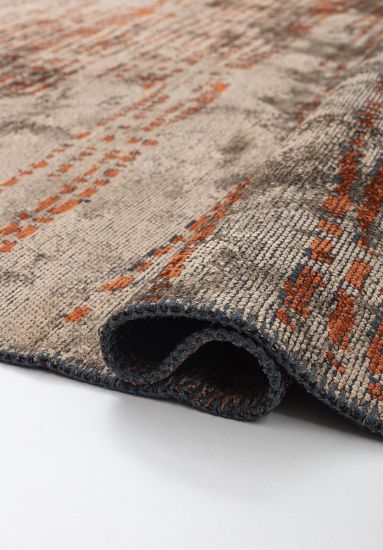 Lagoon Abstract Orange & Brown Area Rug
