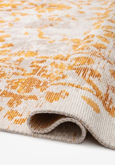 Empower Cream & Yellow Abstract Area Rug