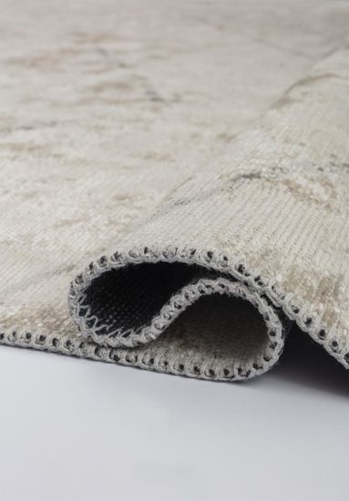 Edic Grey Abstract Modern Dining Room Rug