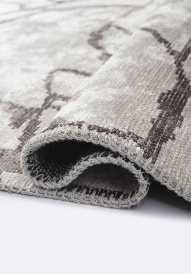 Elipsey Grey Abstract Living Room Rug