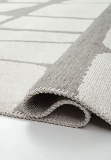 Elantro  Abstract Grey  Dining Room Rug