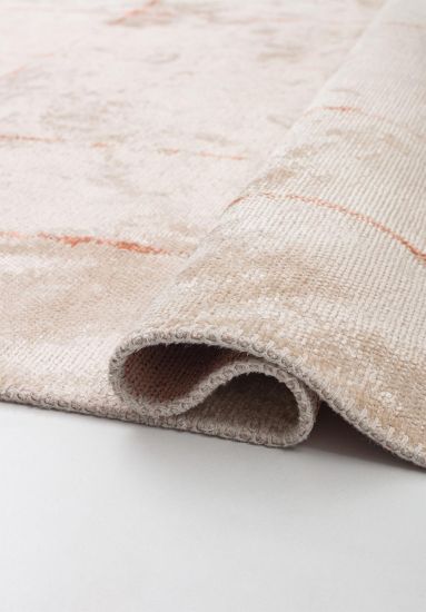 Ecclectic Abstract Grey & Orange Modern Area Rug