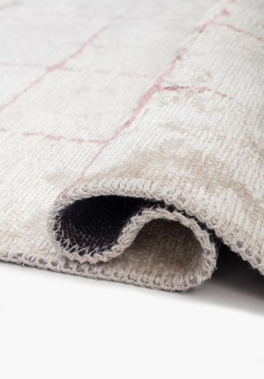Ecclectic Grey & Pink Abstract Modern Area Rug