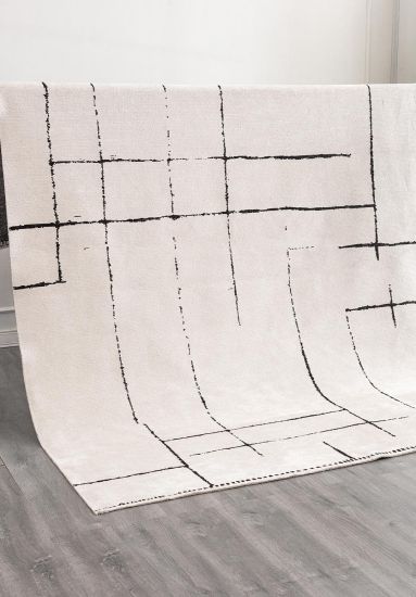 Ecclectic  Grey & Black Abstract Modern Rug