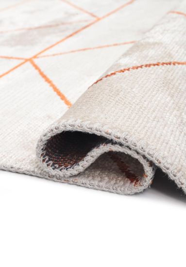 Ferris  Grey & Orange Abstract Modern Rug